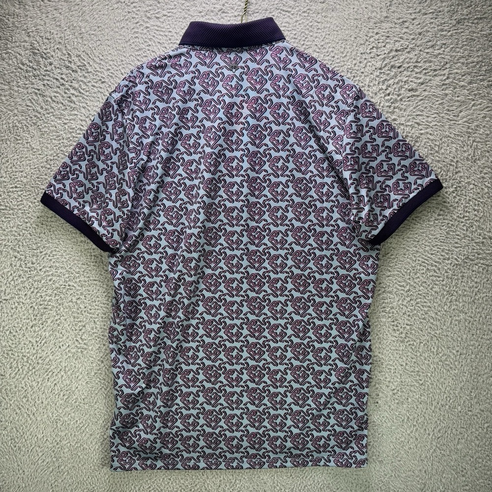 Greyson Golf Polo Shirt Mens Medium Intertwined AOP Stretch Justin Thomas NWT - Picture 3 of 14
